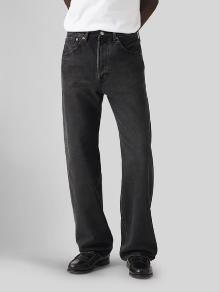Levi's® Loose Fit Jeans aus reiner Baumwolle Modell '501® LOOSE' Dunkelgrau 2