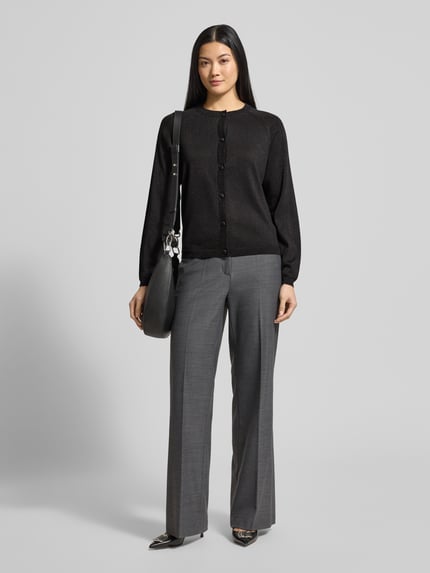 b.young Schimmernder Cardigan aus Viskose-Mix Modell 'MOBBE' Black 1