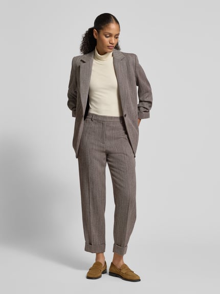 Jake*s Collection Blazer met reverskraag Donkerbruin - 1