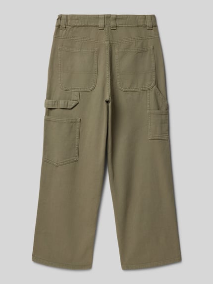Tom Tailor Baggy broek van katoen Olijfgroen - 3
