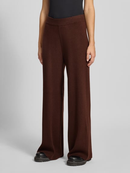 Karo Kauer Stoffhose mit Woll-Anteil Dunkelbraun 4