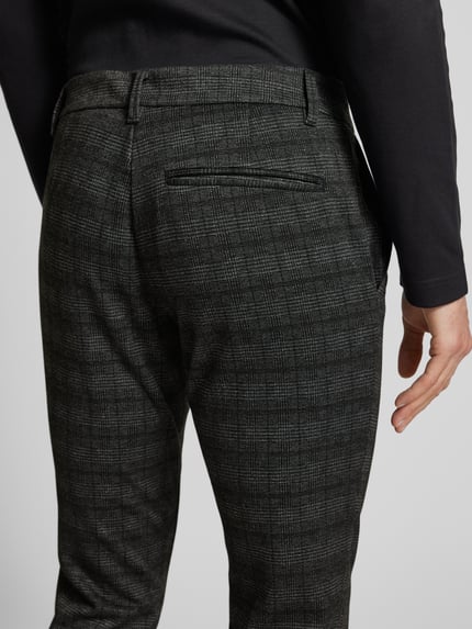 Tom Tailor Denim Slim Fit Chino aus Jersey mit fixierten, gekrempelten Beinabschlüssen BLACK 3