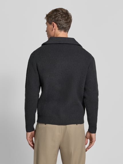 Lindbergh Oversized Strickpullover mit Baumwoll-Anteil Black 5