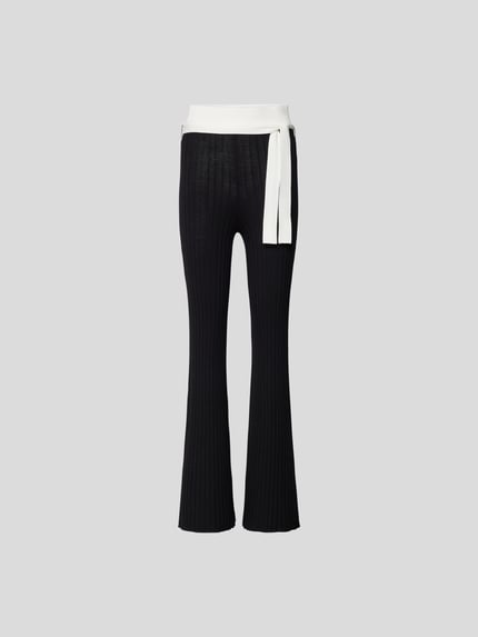 Remain Flared fit legging in riblook Zwart - 2