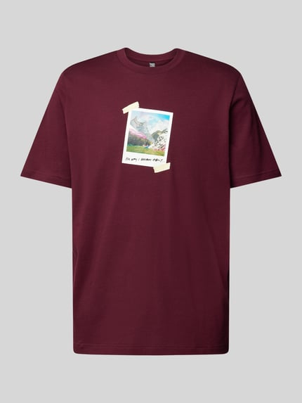 adidas Sportswear T-Shirt mit Motiv-Print Bordeaux 2