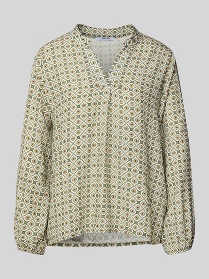 ZABAIONE Relaxed fit blouse met tuniekkraag, model 'Mi44mii' Kaki - 2