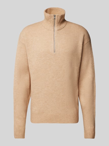 JACK & JONES Troyer mit gerippten Abschlüssen Modell 'OLLIE' Beige 2