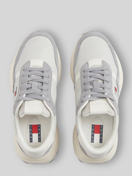 Tommy Jeans Sneaker aus echtem Leder Hellgrau 4