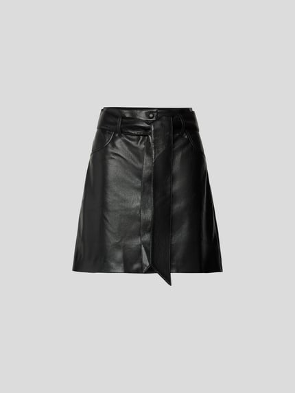 Nanushka Minirok in leerlook Zwart - 2