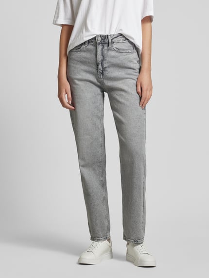 VILA Straight fit jeans in 5-pocketmodel, model 'VIKELLY' Lichtgroen - 4
