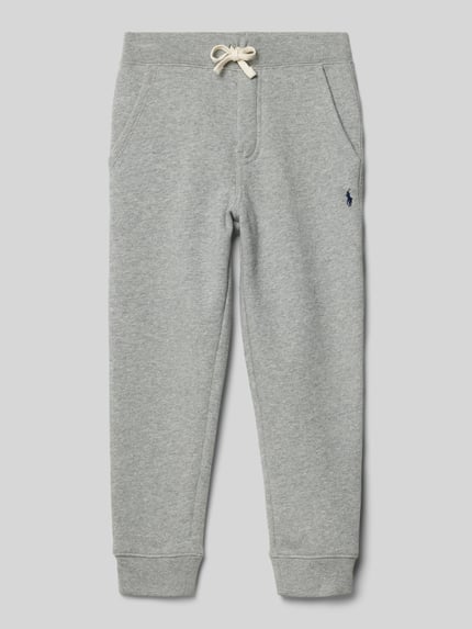 Polo Ralph Lauren Kids Regular Fit Sweatpants mit Eingrifftaschen Mittelgrau Melange 1