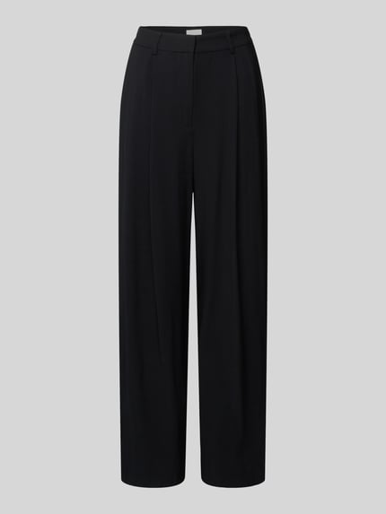LeGer Loose fit stoffen broek met bandplooien model 'Cassidy' Zwart - 2