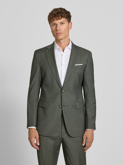 JOOP! COLLECTION Marynarka z dodatkiem wełny i kołnierzem z połami model 'Finch' Ciemnozielony 4