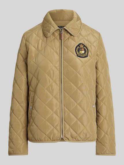 Lauren Ralph Lauren regular fit gewatteerd jack met geborduurd embleem Zand - 2