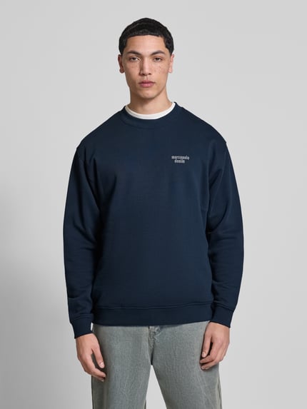 Marc O'Polo DENIM Regular fit sweatshirt van puur katoen Marineblauw - 4