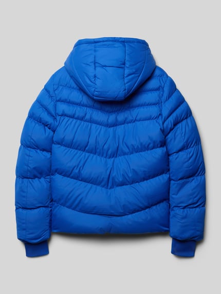 Cars Jeans Regular fit gewatteerd jack met logo-applicatie, model 'Hey Ward' Koningsblauw - 3