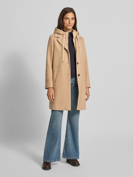 s.Oliver BLACK LABEL Regular Fit Mantel mit Viskose-Anteil Sand 1