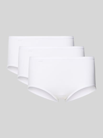Sloggi Slim Fit Panties mit Logo-Patch im 3er-Pack Weiss 1