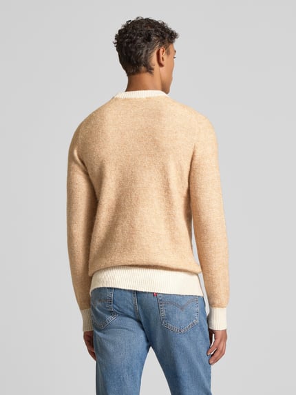 Selected Regular Fit Strickpullover mit Alpaka-Woll-Mix Modell 'RAI' Mittelbraun 5