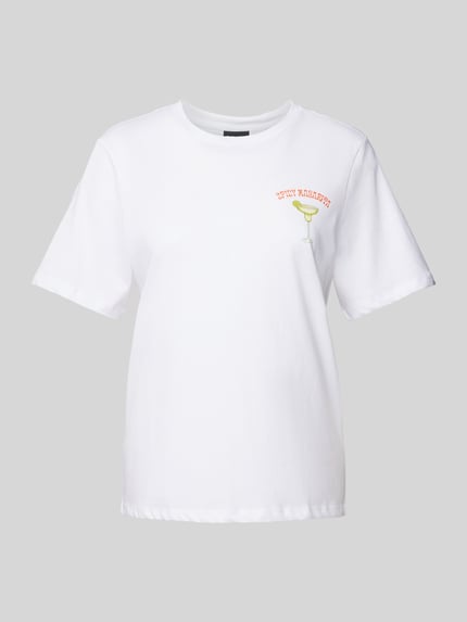 PIECES T-Shirt mit Motiv-Print Weiss 2