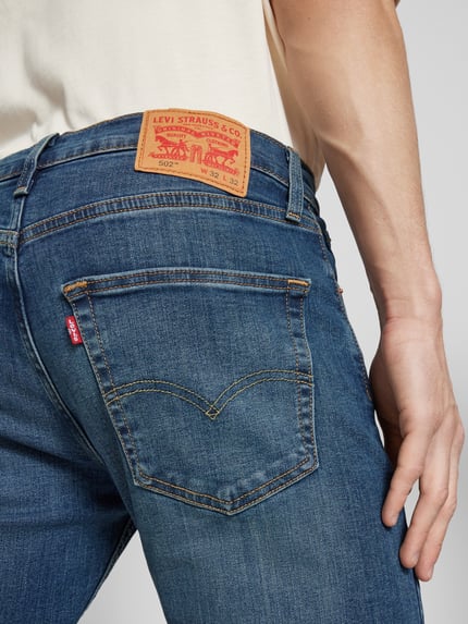 Levi's® Tapered fit jeans in 5-pocketmodel, model '502 PANDA' Jeansblauw - 3