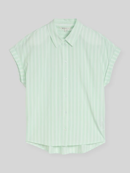 Tom Tailor Denim Relaxed Fit Bluse aus reiner Baumwolle Schilf 2