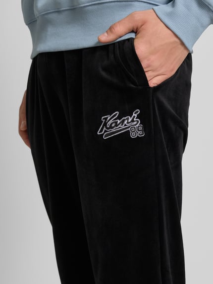 Karl Kani Sweatpants mit Label-Stitching Modell 'Kani Varsity' Black 3