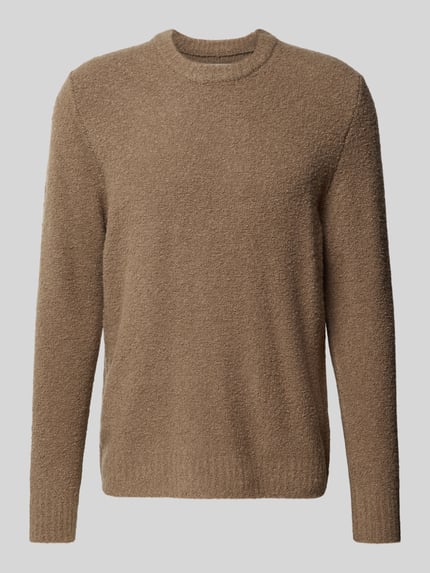 Wood Wood Strickpullover mit Rundhalsausschnitt Modell 'Andy' Hellbraun 2