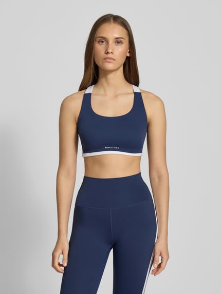 P.E Nation Sportbeha met racerback, model 'HIGHGATE' Donkerblauw - 4