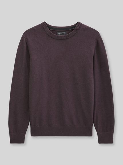 Marc O'Polo Regular Fit Pullover aus Baumwoll-Mix mir Schurwoll-Anteil Bordeaux 2