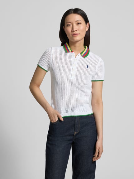 Polo Ralph Lauren Koszulka polo z dzianiny o kroju regular fit z mieszanki bawełny Biały 4