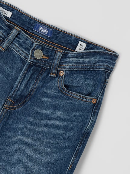 JACK & JONES Straight fit jeans van katoen, model 'Clark' Blauw - 2