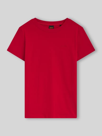 BOSS Orange Regular Fit T-Shirt mit dezentem Logo-Detail Rot 2