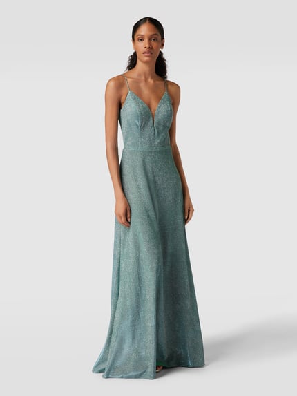 LUXUAR FASHION Abendkleid mit Effektgarn Gruen 4