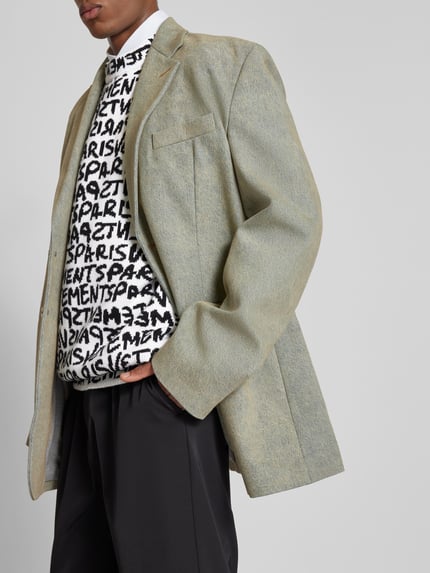 VETEMENTS Sweter wełniany o kroju oversized ze stójką Biały 3