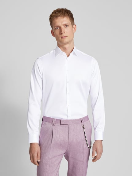 Jake*s Koszula biznesowa o kroju regular fit z satyny Biały 4