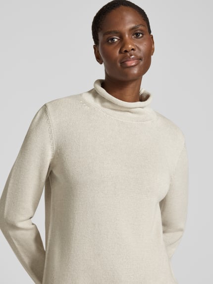 Marc O'Polo Półgolf z czystej bawełny Kamienny 3