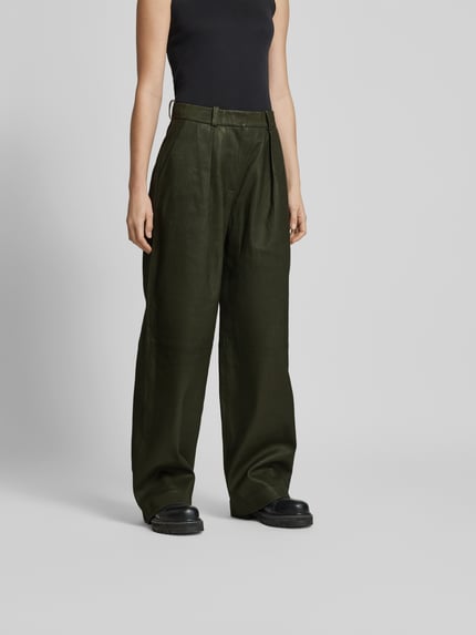 Remain Leren broek met achterzakken Lichtgrijs - 4