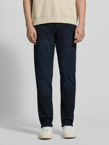 Tom Tailor Denim tapered fit jeans van katoenmix model 'BRYDEN' Donkerblauw - 4