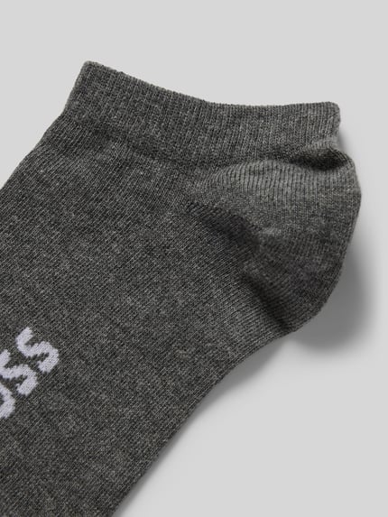 BOSS Skarpetki sneaker z detalem z logo w zestawie 2 szt. Średnioszary 2