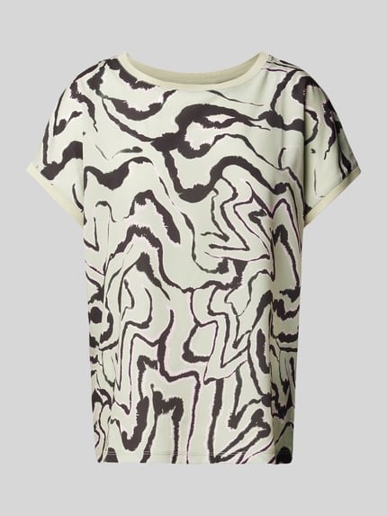 b.young T-Shirt aus Viskose-Mix mit Rundhalsausschnitt Modell 'Panya' Gruen 2