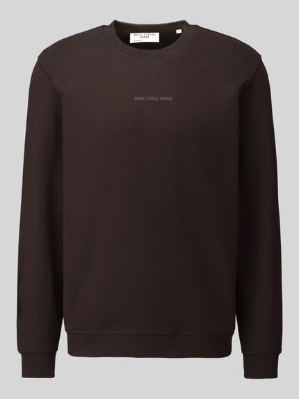 Marc O'Polo DENIM Regular Fit Sweatshirt aus reiner Baumwolle Schoko 2