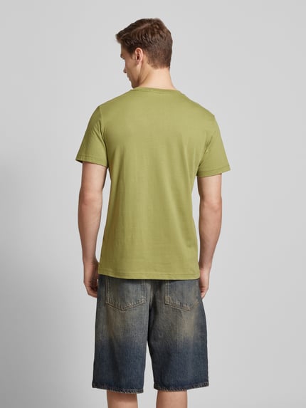 Calvin Klein Jeans T-shirt met labelbadge, model 'CK EMBRO' Olijfgroen - 5