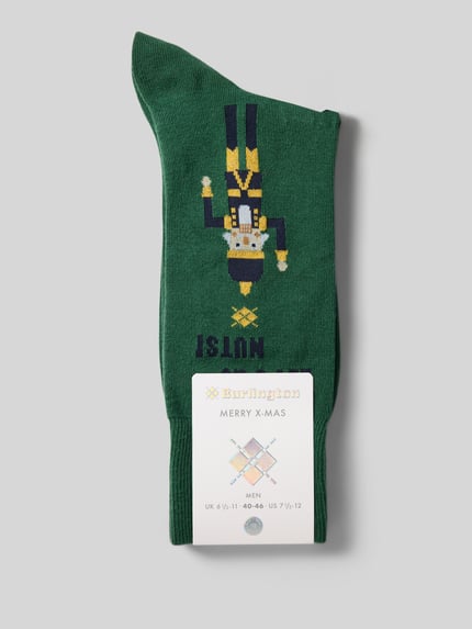 Burlington Socken mit Motiv Modell 'NUTTY NUTCRACKER' Gruen 3