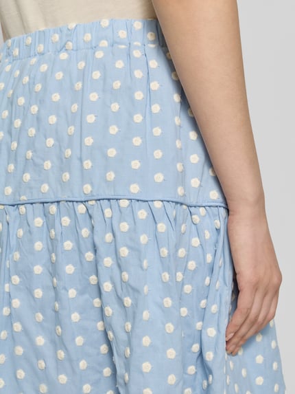 LOLLYS LAUNDRY Midirock im Stufen-Look Modell 'Morning' Hellblau 3