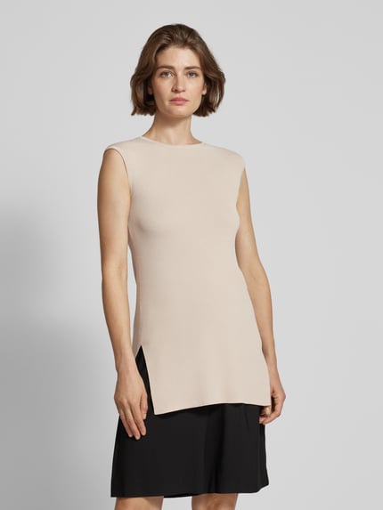 MM by Max Mara Gebreide jurk met ronde hals Zand - 4