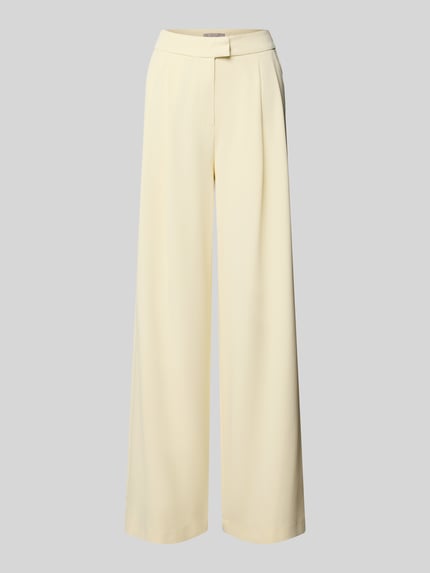 Wide leg stoffen broek met rimpelingen Shop The Look MANNEQUINE