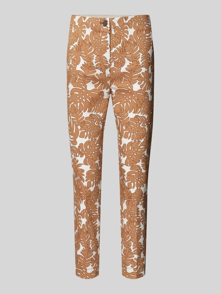 Christian Berg Woman Slim fit stoffen broek met verkort model Camel - 2