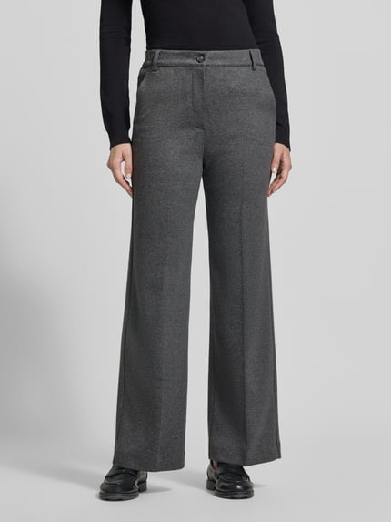 Weekend Max Mara Spodnie o kroju regular fit z mieszanki bawełny i wiskozy Średnioszary 4