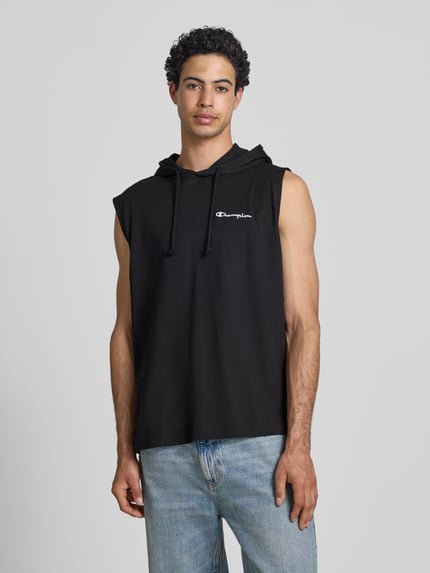 Champion Hoodie mit Label-Stitching Black 4
